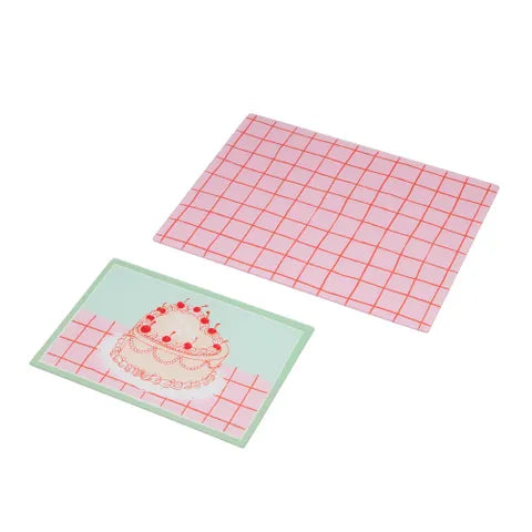 Buttercream S/2 Glass ServeBoard