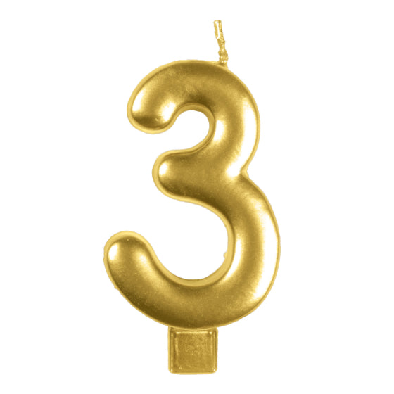 Anagram Small Number Candle | Gold