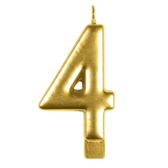 Anagram Small Number Candle | Gold
