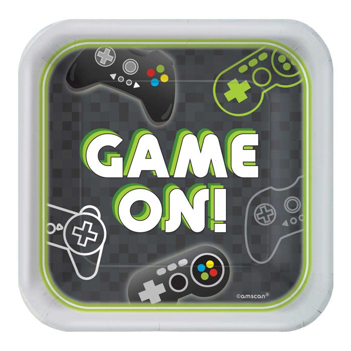 Game on Lunch Plates 8pk