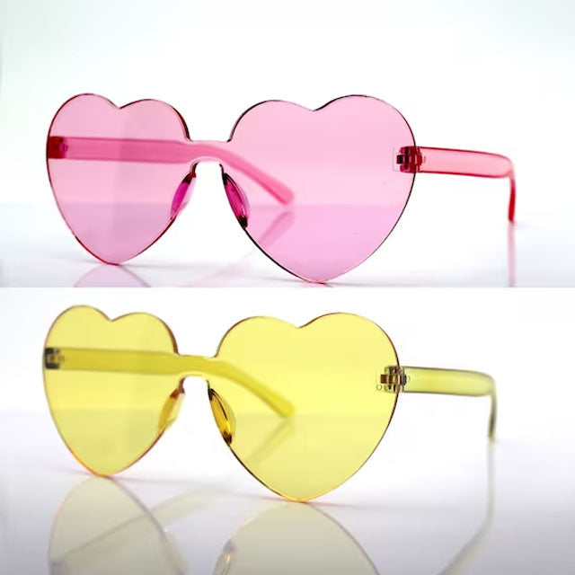 Pink and yellow sunglasses best sale