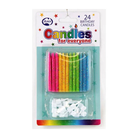 Glitter Candles 24pk
