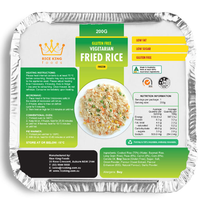 Rice King Vegetarian Fried Rice (GF) | The French Kitchen Castle Hill