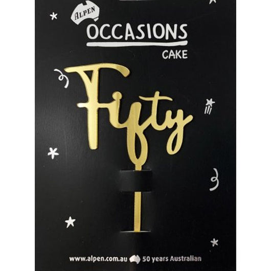 Fifty cake topper | The French Kitchen Castle Hill