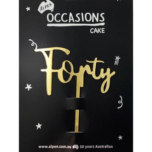 Forty cake topper | The French Kitchen Castle Hill
