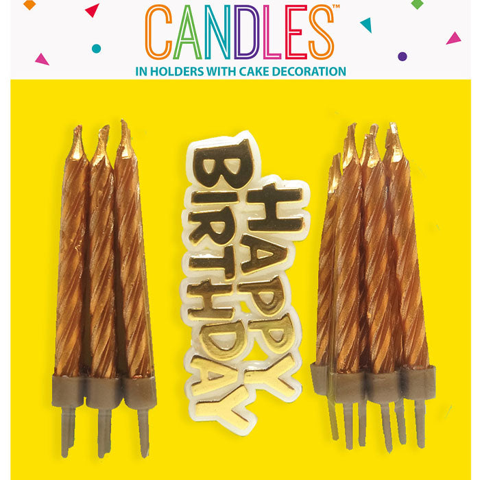 Metallic Happy Birthday Candles | The French Kitchen Castle Hill