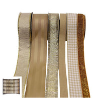 Assorted Ribbons Gold or Silver 5m