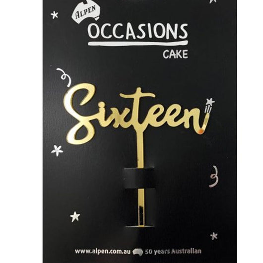 Sixteen cake topper | The French Kitchen Castle Hill