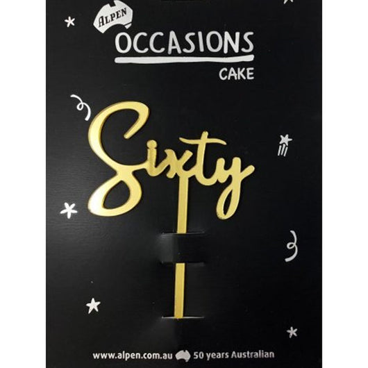 Sixty cake topper | The French Kitchen Castle Hill
