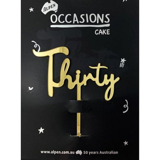 Thirty cake topper | The French Kitchen Castle Hill