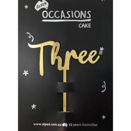 Cake Topper 3 | The French Kitchen Castle Hill  | Gold