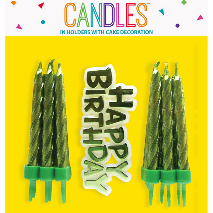 Metallic Happy Birthday Candles | The French Kitchen Castle Hill