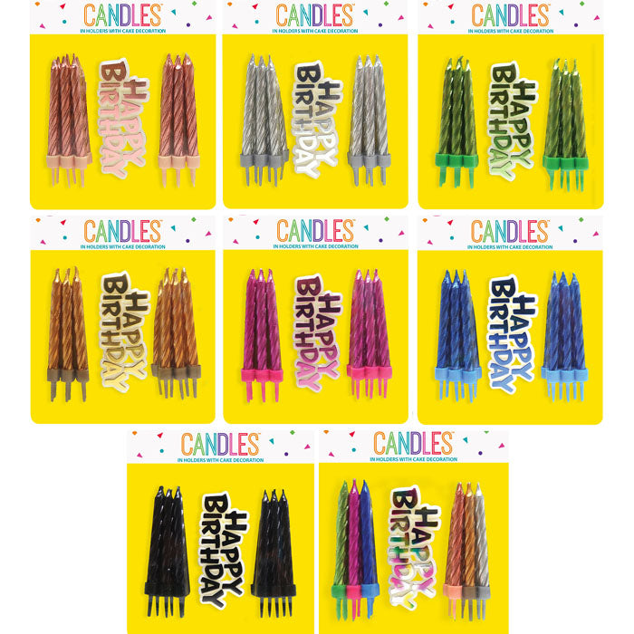 Metallic Happy Birthday Candles | The French Kitchen Castle Hill