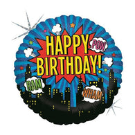 Superhero Happy Birthday Foil Balloon – 18