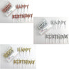 Metallic Happy Birthday Candle Set