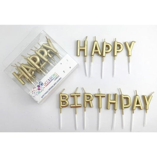 Metallic Happy Birthday Candle Set | The French Kitchen Castle Hill