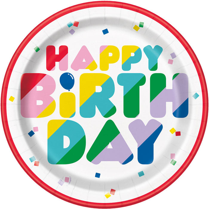 Happy Birthday Plates | 8pk
