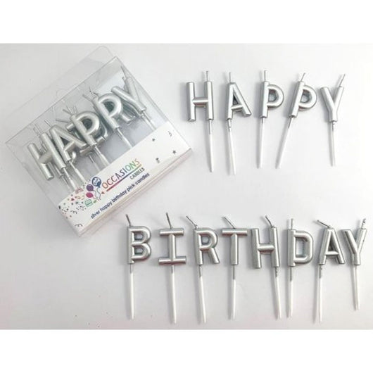 Metallic Happy Birthday Candle Set | The French Kitchen Castle Hill