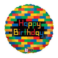 Happy Birthday Lego Building Blocks Foil Balloon – 45cm