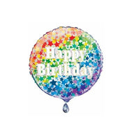 Happy Birthday Rainbow Stars Foil Balloon – 45cm (18