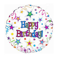 Ribbons and Stars Happy Birthday Foil Balloon – 45cm