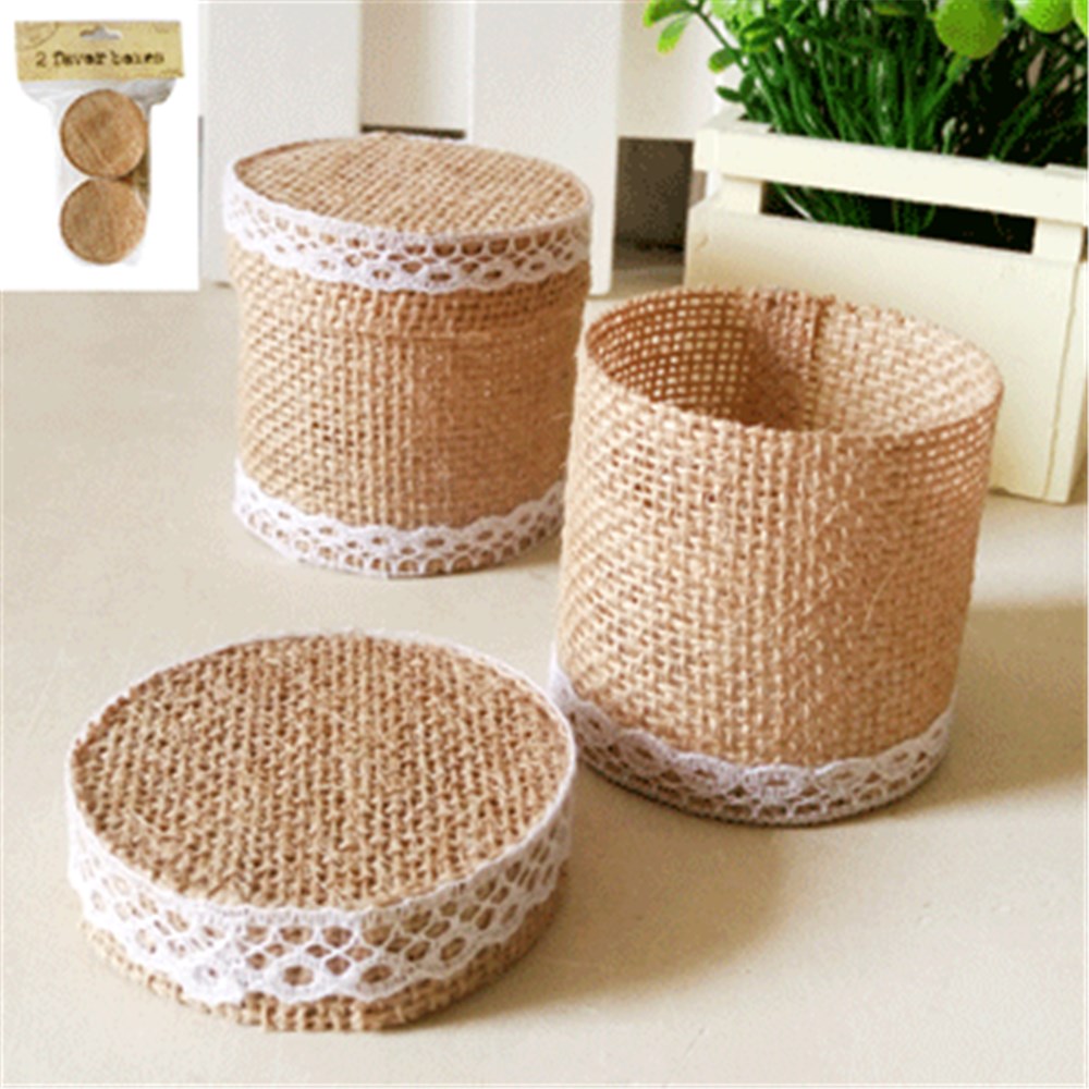 Hessian Favor Box w/ Lace