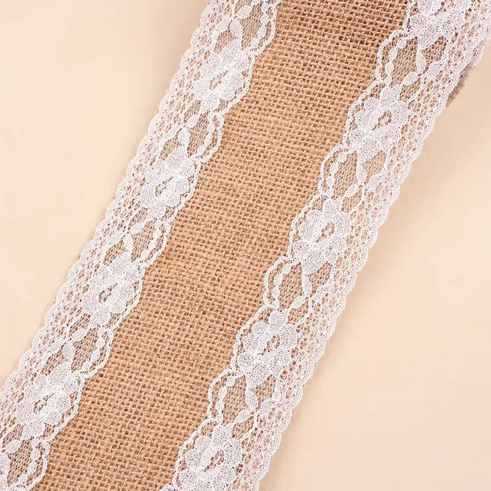 Hessian Rope With Lace Trim