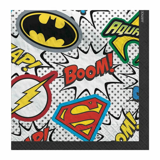Justice League Napkins 16pk