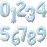 Matte Pastel Blue Jumbo Number Foils