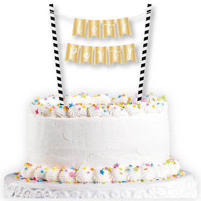 "Let's Party" Cake Topper