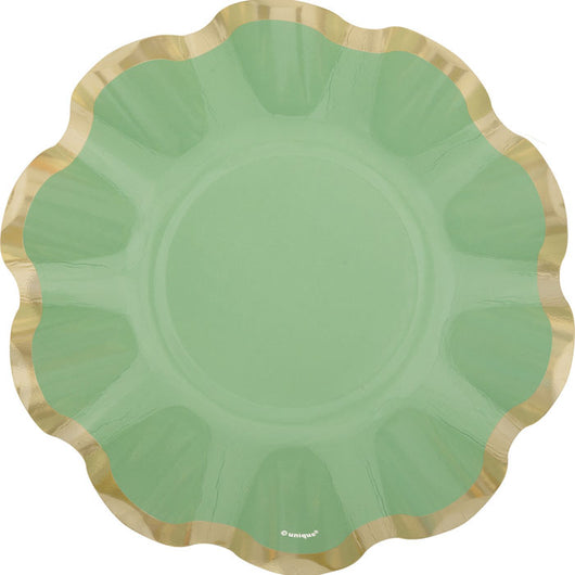 Sage & Gold Round Plate | The French Kitchen Castle Hill