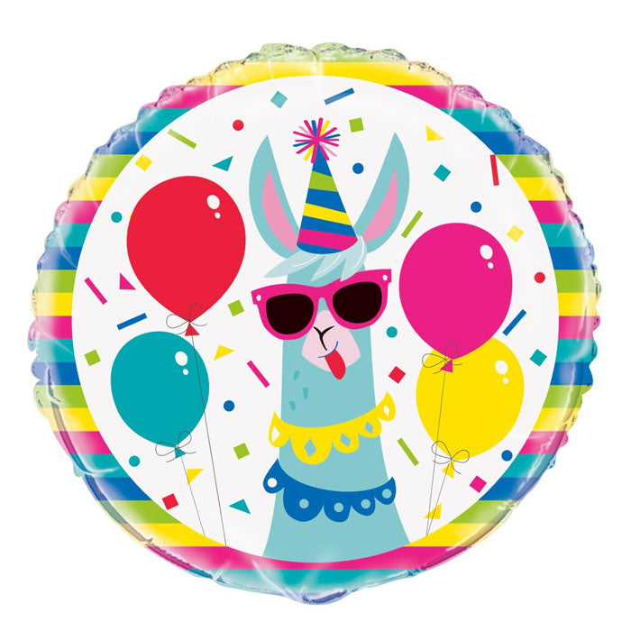 Llama Birthday Foil Balloon – 45cm (18")