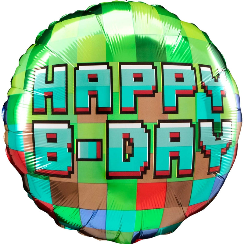 Minecraft "Happy B-day" Foil 45cm