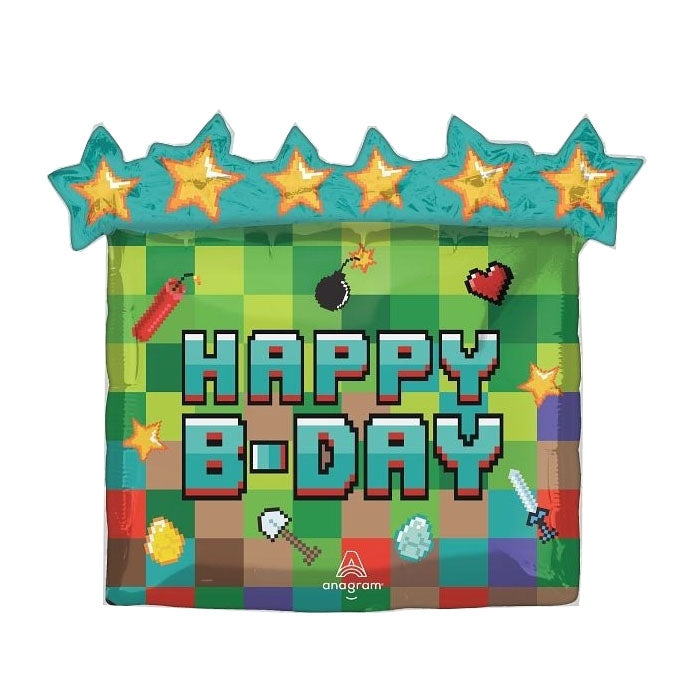 Minecraft "Happy B-day" Foil | The French Kitchen Castle Hill
