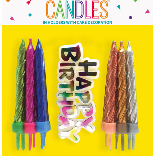 Metallic Happy Birthday Candles | The French Kitchen Castle Hill