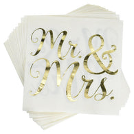 Mr & Mrs Beverage Napkins 16pk