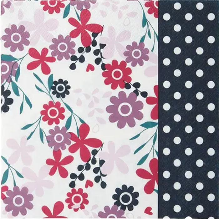 Pink/Purple Flower Napkin | The French Kitchen Castle Hill
