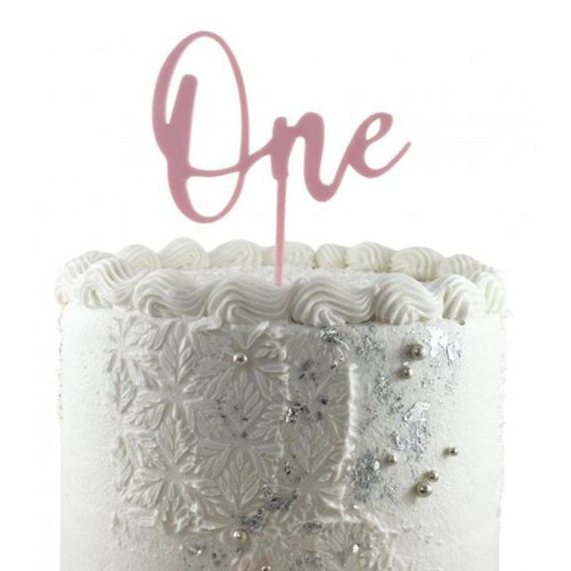 Cake Topper Acrylic | Pink 'One'