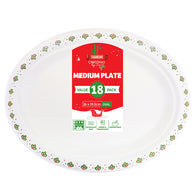 Sugarcane Christmas Oval Plates 18pk
