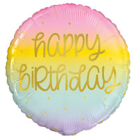 Pastel Happy Birthday Foil | The French Kitchen Castle Hill