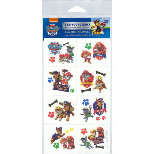 Paw Patrol Temporary Tattoos 8pk