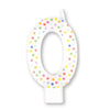 Anagram Small Number Candle | Rainbow Polka Dots