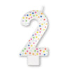 Anagram Small Number Candle | Rainbow Polka Dots