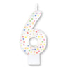 Anagram Small Number Candle | Rainbow Polka Dots