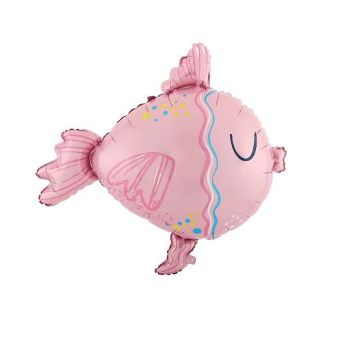 73cm Pink Fish Foil Balloon