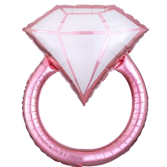 Blush Wedding SuperShape Balloon – Diamond Ring Design