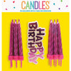 Metallic Happy Birthday Candles | 12 pack