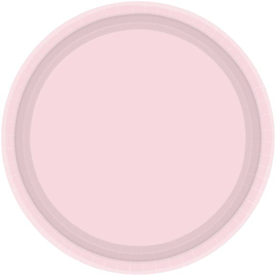 Pastel Pink Paper Plates 20pk