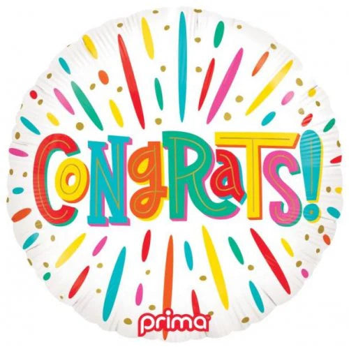 Rainbow Congrats Balloon 18"