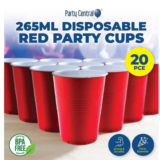 Red plastic cups | 20pk